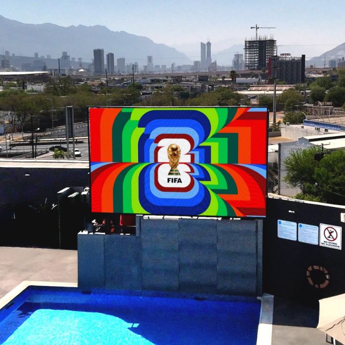 764 – Alberca Hotel Tru Hilton- Pantalla LED Exterior – P3.91
