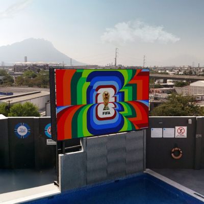 Pantalla Exterior P3.91 Alberca Hotel Tru Hilton 2